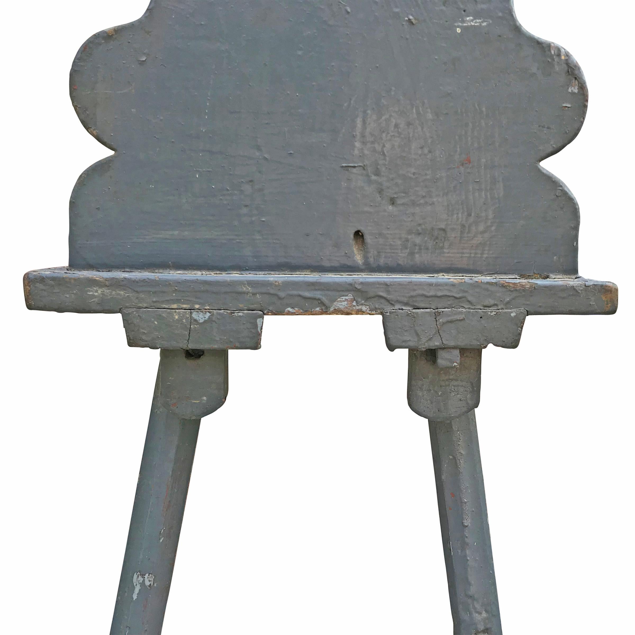19th Century Tyrolean Painted Side Chair 1