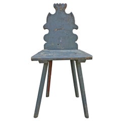 19th Century Tyrolean Painted Side Chair