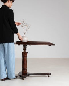 19th Century UK Rich Mahogany Adjustable Mahogany Side Table