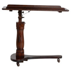 19th Century UK Rich Mahogany Adjustable Mahogany Side Table