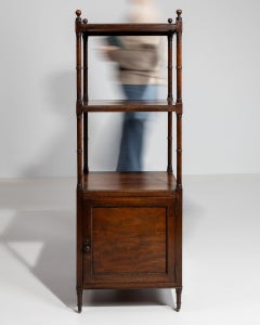 19th Century UK Rich Mahogany Mahogany Étagère Cabinet
