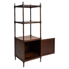 19th Century UK Rich Mahogany Mahogany Étagère Cabinet