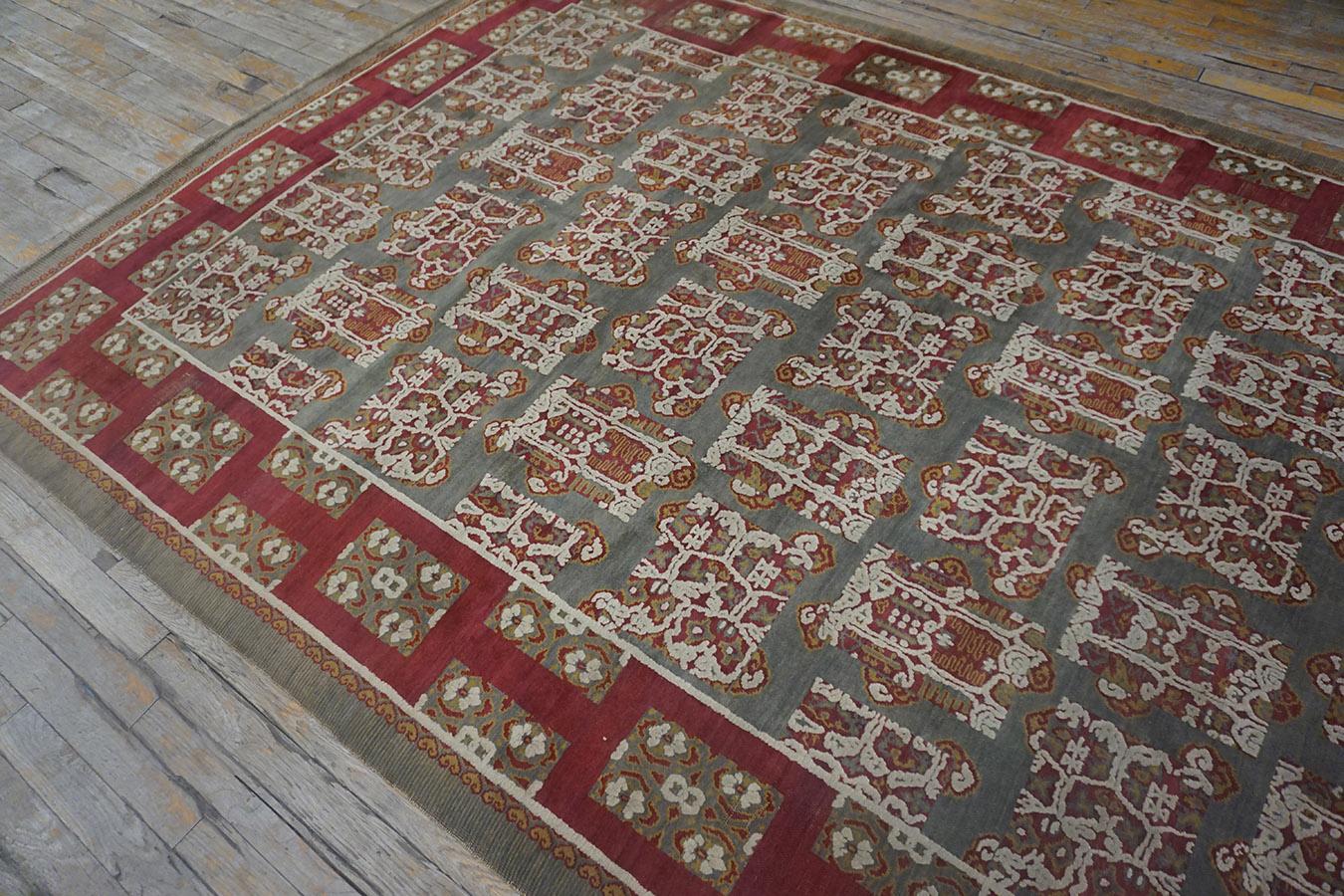 Late 19th Century 19th Century Ukrainian Pile Carpet ( 6'3