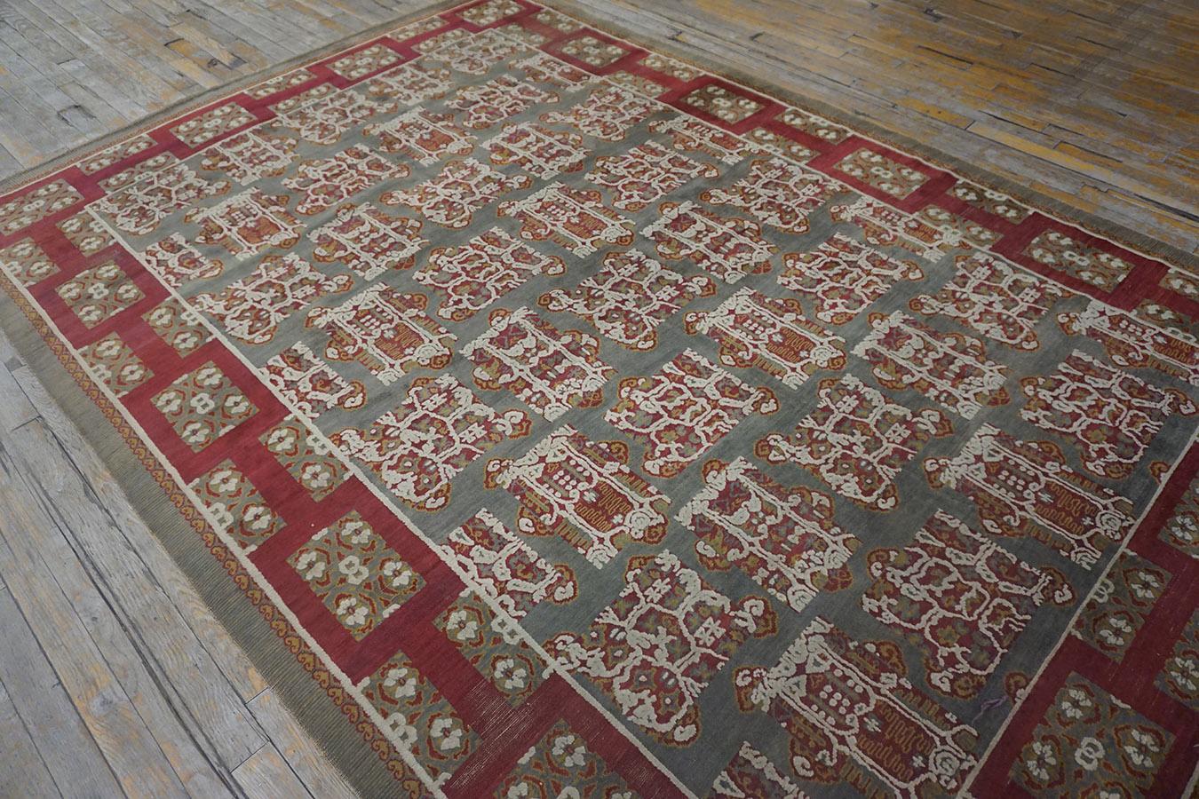 19th Century Ukrainian Pile Carpet ( 6'3