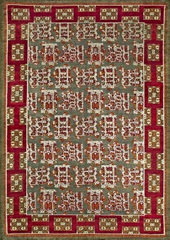 Antique 19th Century Ukrainian Pile Carpet ( 6'3" x 9' - 191 x 274 )