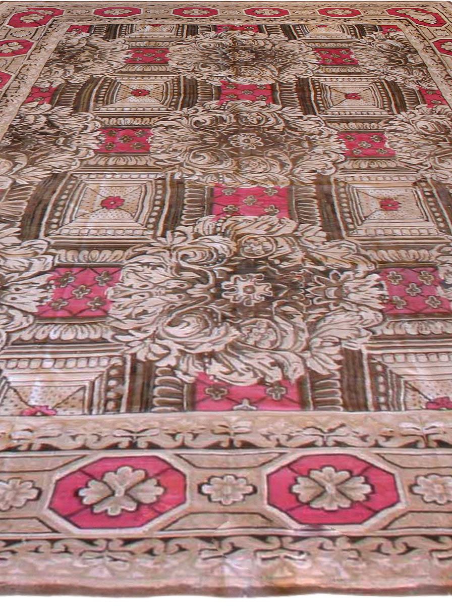 Hand-Woven 19th Century Ukrainian Handwoven Wool Carpet For Sale