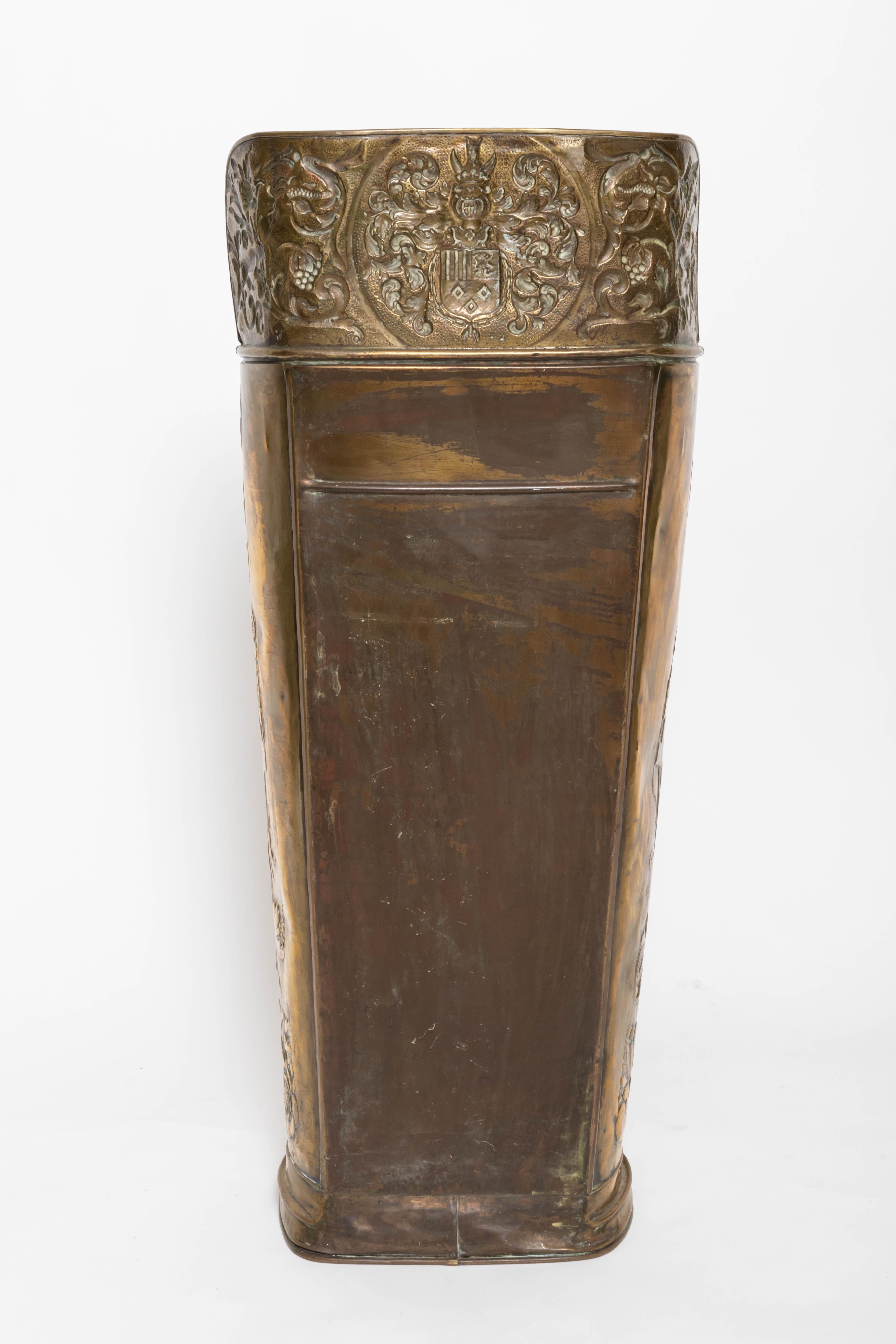 Brass 19th Century Umbrella Stand For Sale