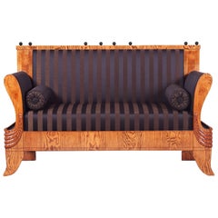 19th Century Unique Czech Biedermeier Sofa, Material Ash, Period 1830-1839