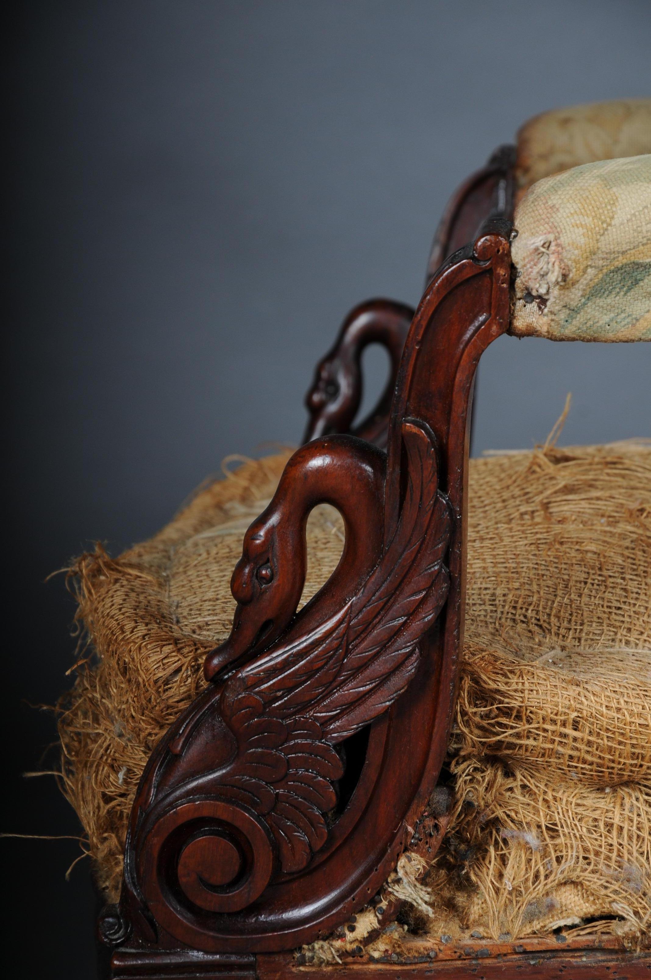 Sillón Imperio Único Siglo XIX Alrededor de 1820, Francia, Caoba en venta 6