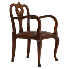 19th Century United Kingdom Rich Mahogany Carved Mahogany Armchair