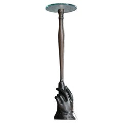 Antique 19th Century Unusual Bronze Hand Stand