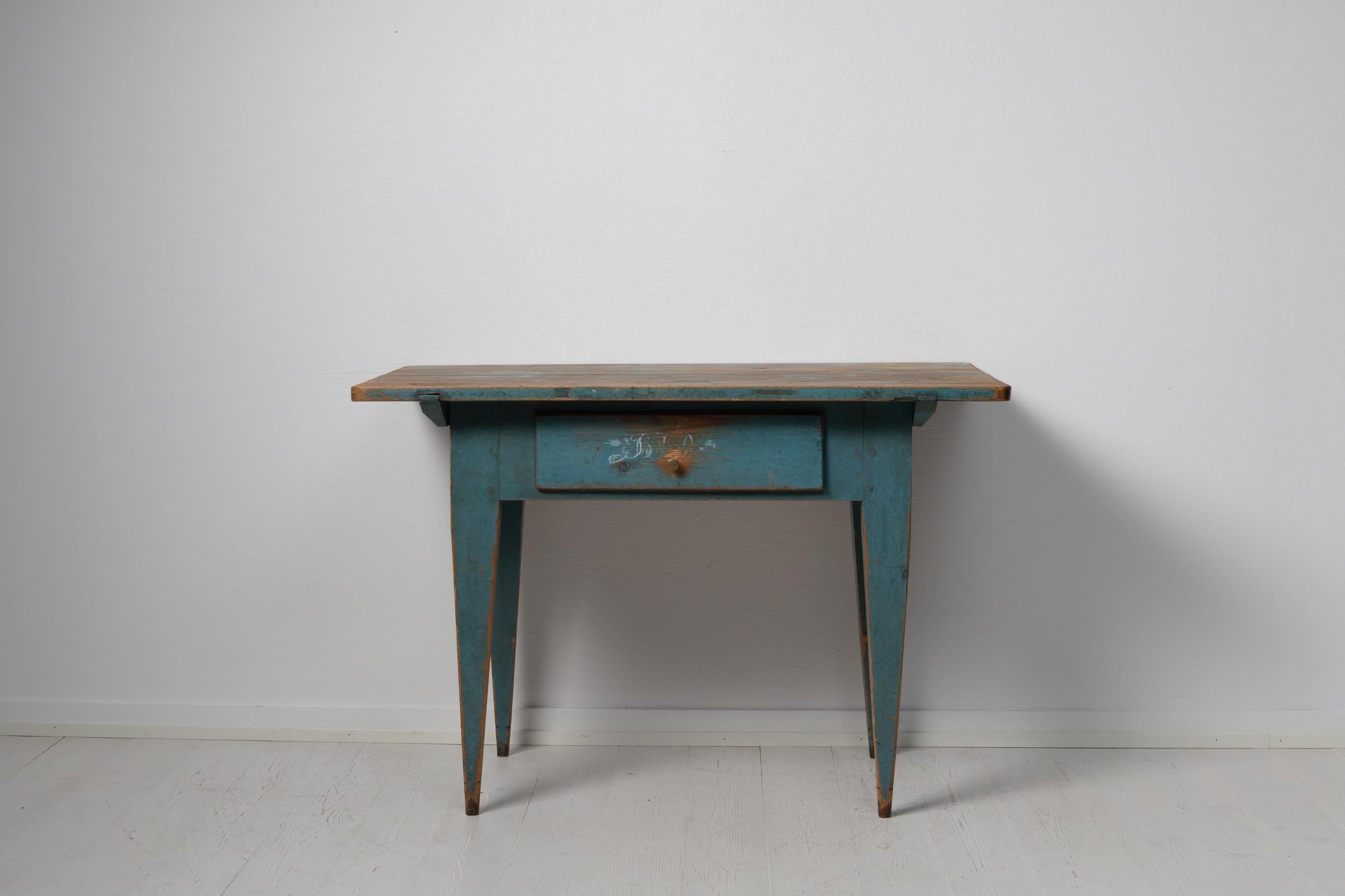 19th Century Unusual Swedish Blue Country Table For Sale 1