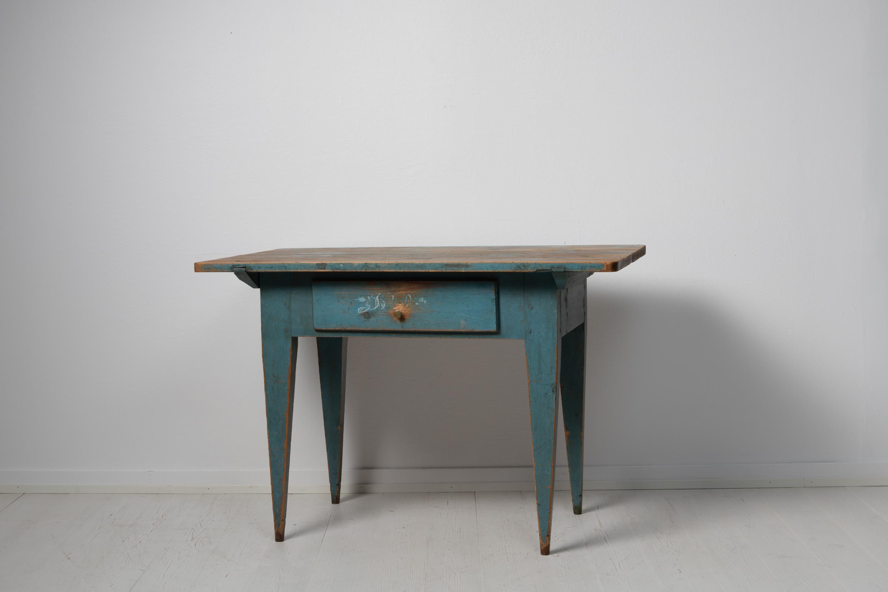 19th Century Unusual Swedish Blue Country Table For Sale 2