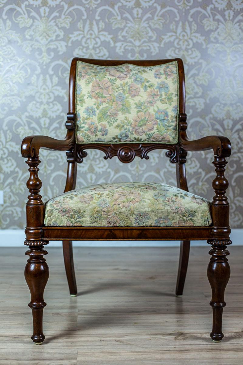 European 19th Century Upholstered Biedermeier Armchair