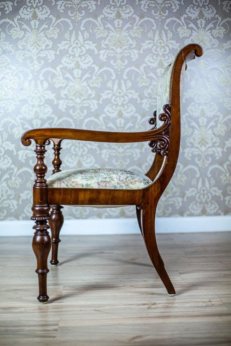 19th Century Upholstered Biedermeier Armchair In Good Condition In Opole, PL