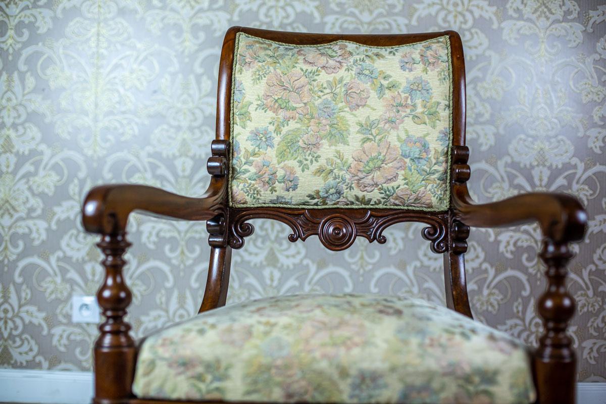 19th Century Upholstered Biedermeier Armchair 1