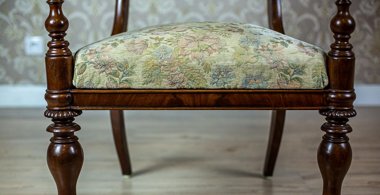 19th Century Upholstered Biedermeier Armchair 2