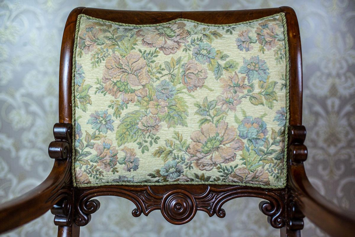 19th Century Upholstered Biedermeier Armchair 3