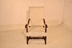 19th Century Upholstered Flemish Arm Chair from France
