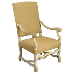 19th Century Upholstered Open Armchair in the Baroque Manner