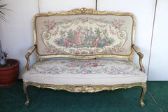 19th Century Upholstered Sofa With Musical Motifs, France