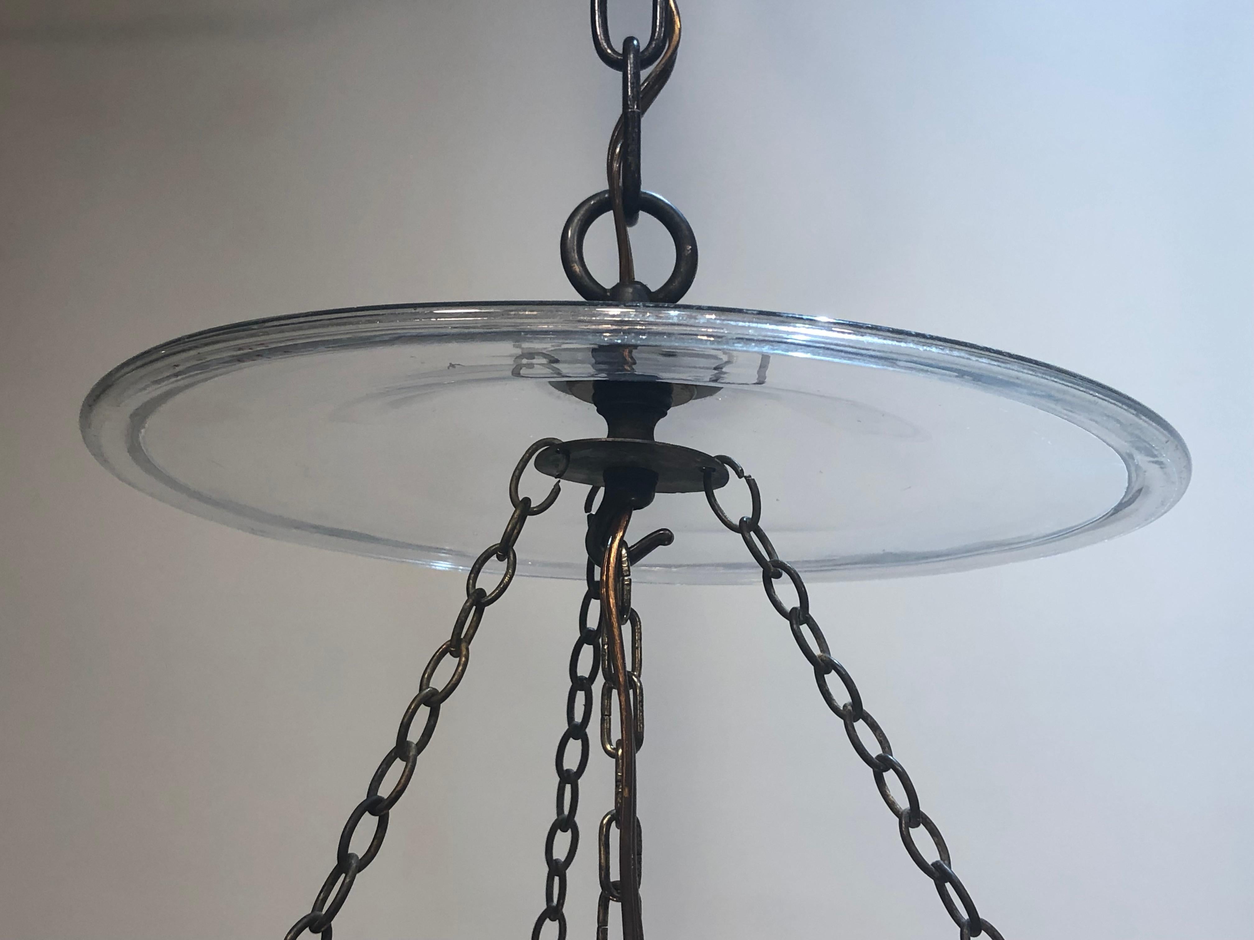19th Century Val St. Lambert Crystal Bell Jar Lantern 2