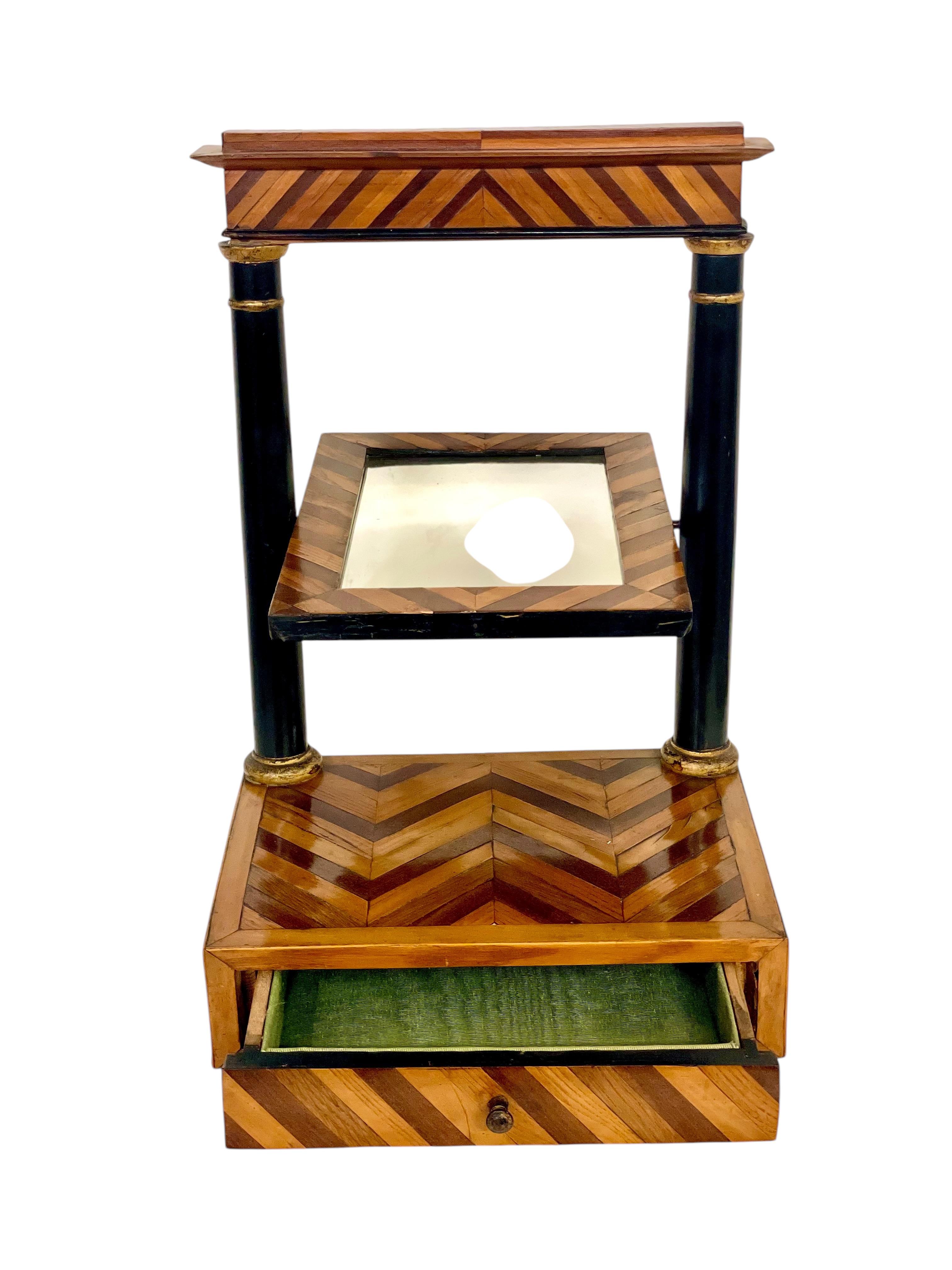 19th Century Table Psyché Mirror with a Drawer and Tilting Glass For Sale 8