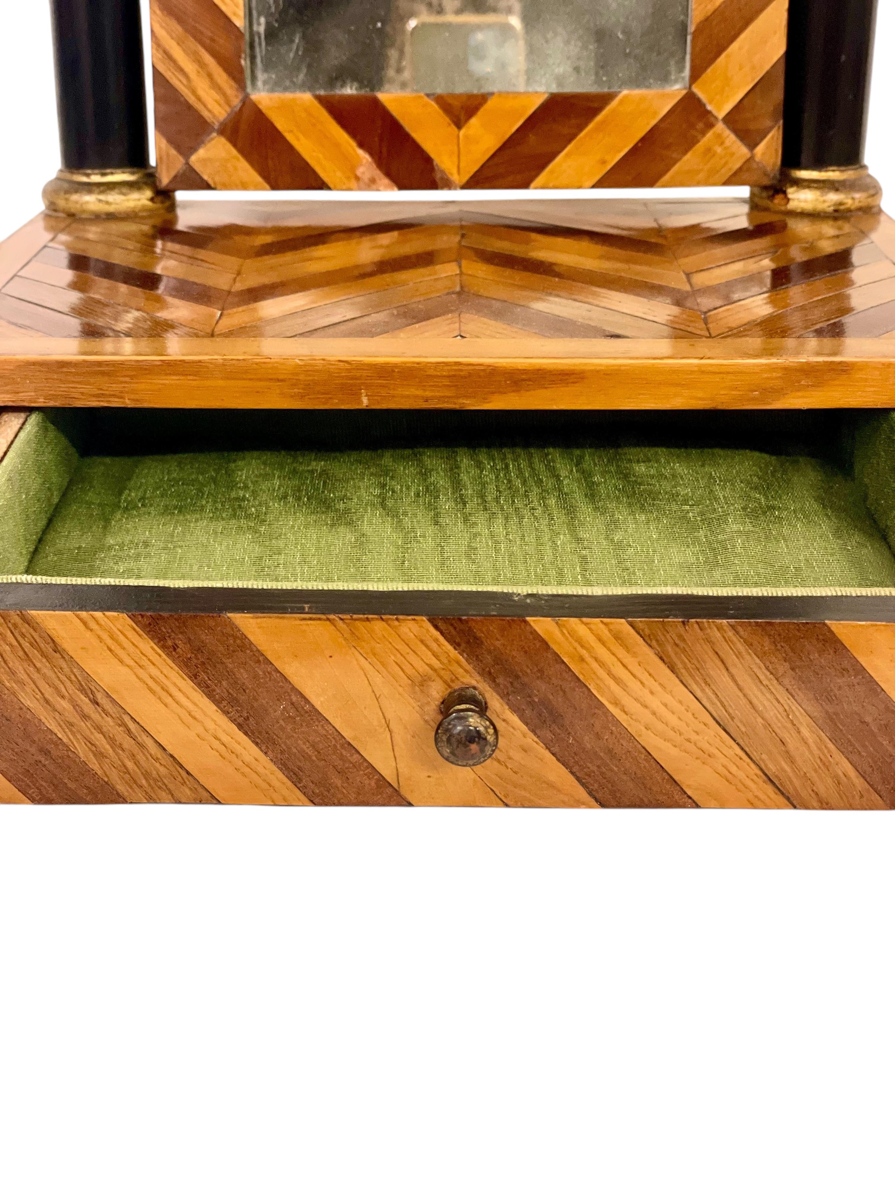 19th Century Table Psyché Mirror with a Drawer and Tilting Glass For Sale 4