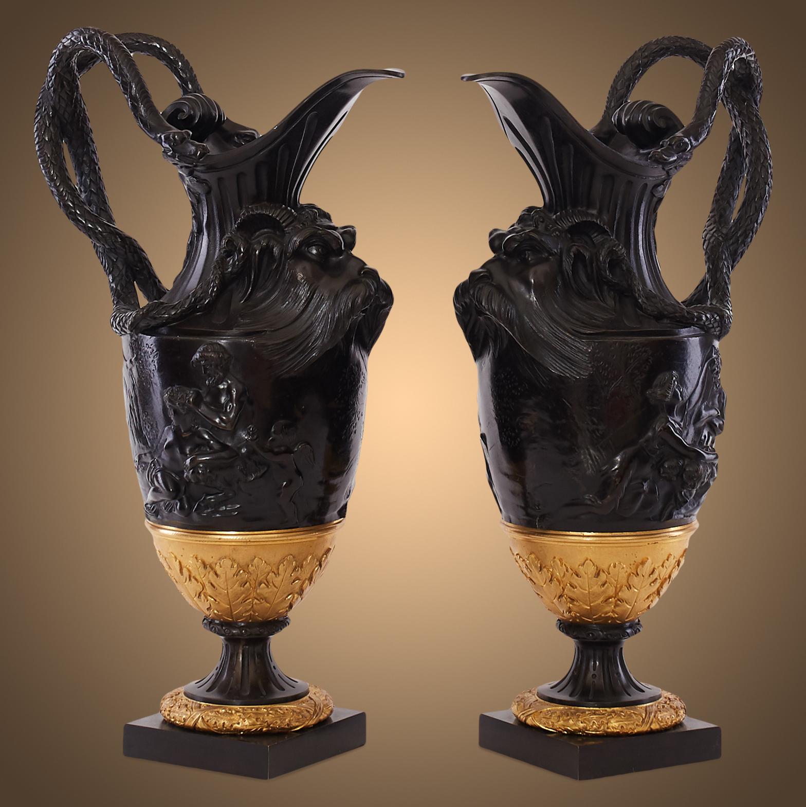 French 19th Century Vases after Claude Michel Clodion