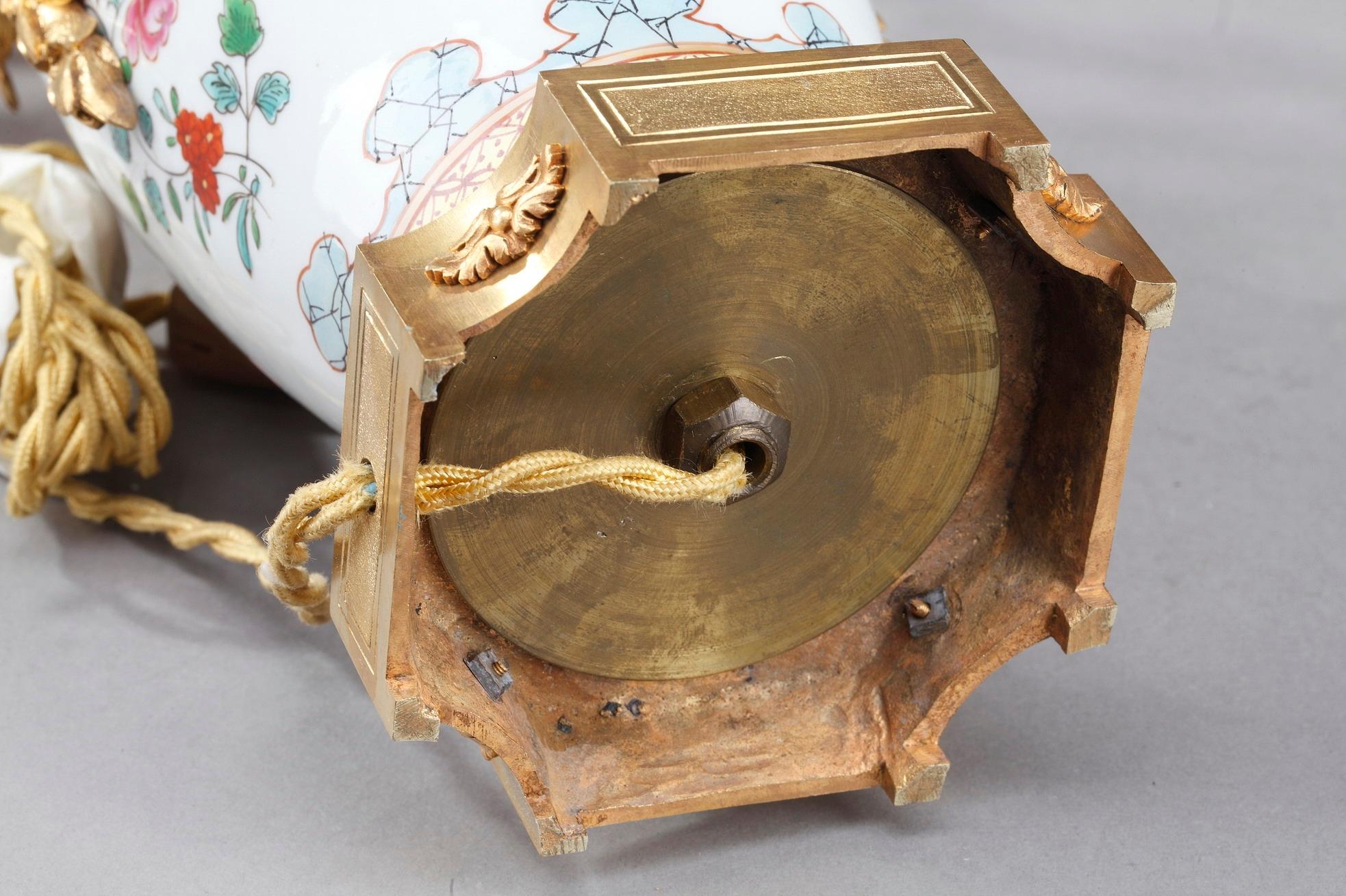 19th Century Vases Mounted as Lamps in Famille Rose Porcelain Taste 12