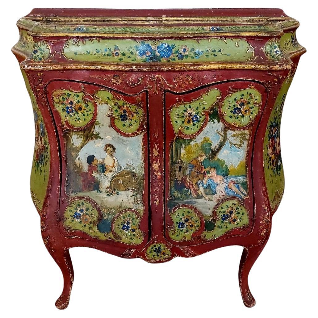 19th Century Venetian Baroque Style Bahut Sideboard For Sale