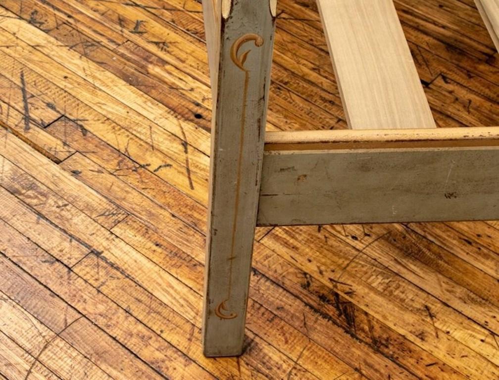 19th Century Carved and Painted Pine Poster Bed For Sale at