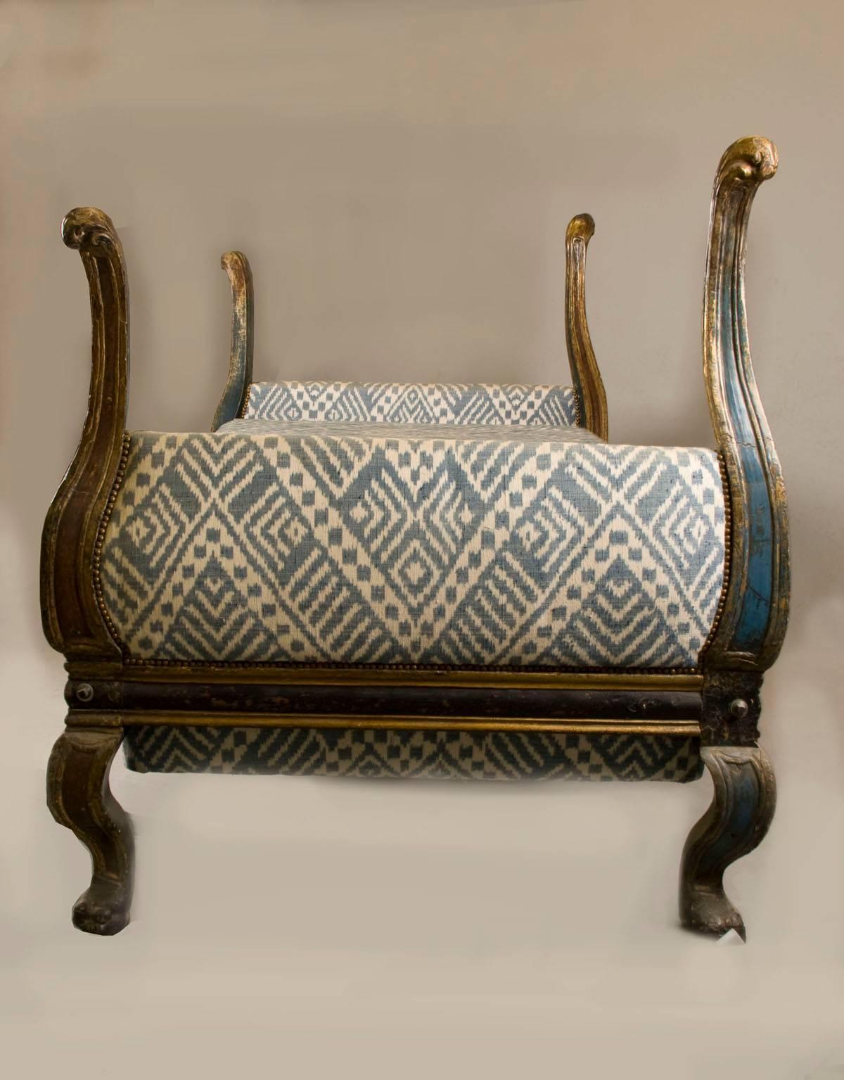 Late 19th Century 19th Century Venetian Daybed, Painted and Gilded