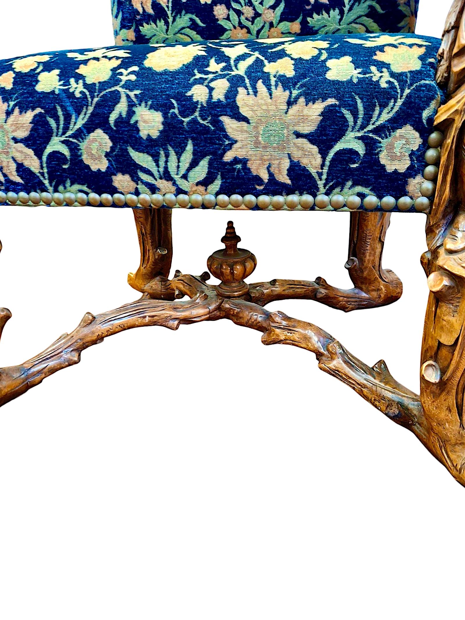 Fauteuil vénitien figuratif du XIXe siècle, à la manière d'Andrea Brustolon en vente 4