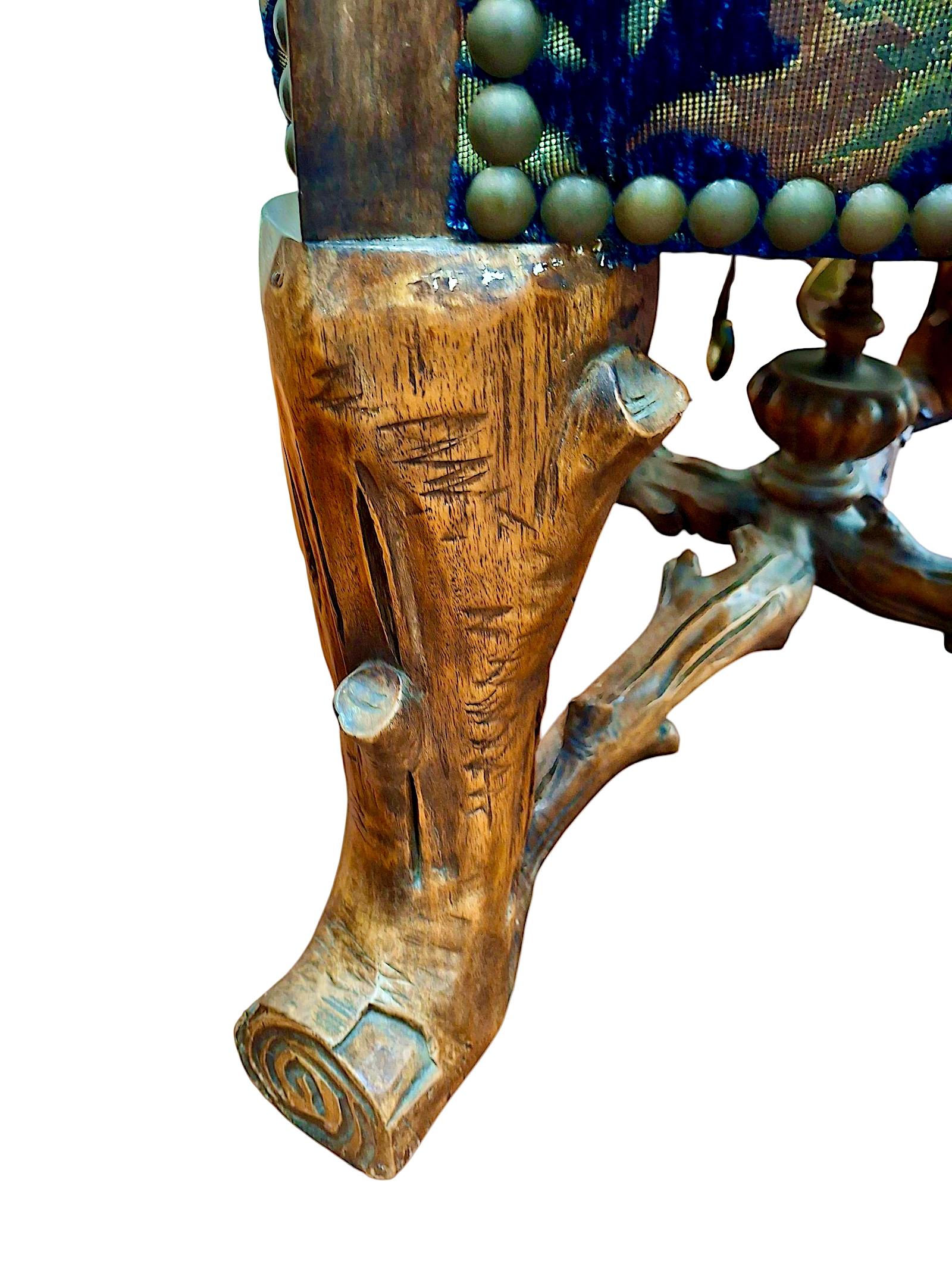 Fauteuil vénitien figuratif du XIXe siècle, à la manière d'Andrea Brustolon en vente 5