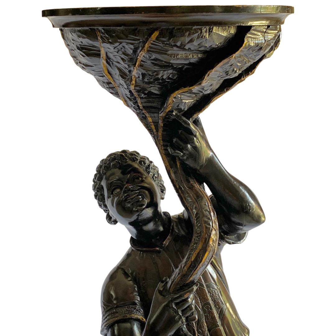 Italian 19th Century Venetian Figural Pedestal/Plant Stand For Sale