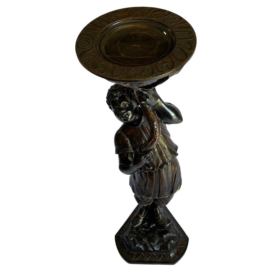 19th Century Venetian Figural Pedestal/Plant Stand For Sale