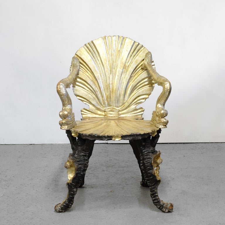 19th Century Venetian Grotto Shell Chair, Silver Gilt, Pauly et Cie ...