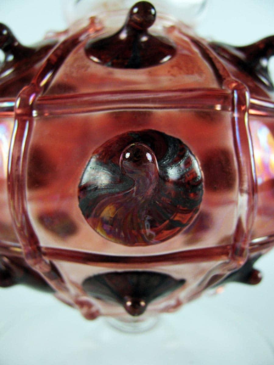 19th Century Murano Venetian Red Glass Vase with Handmade Twisted Pipe Neck In Good Condition In Milan, IT