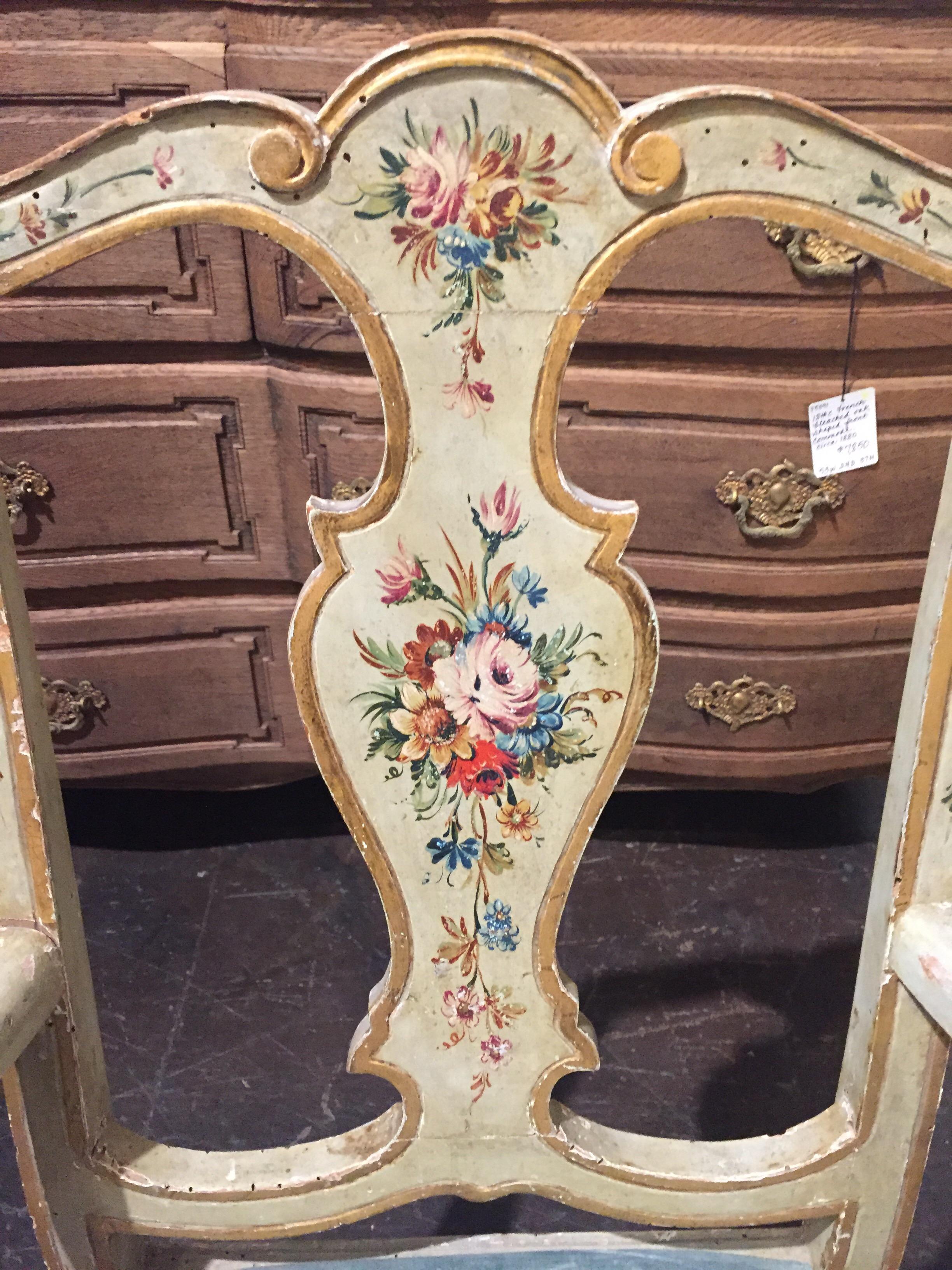 19th Century Venetian Hand Painted Armchair 1