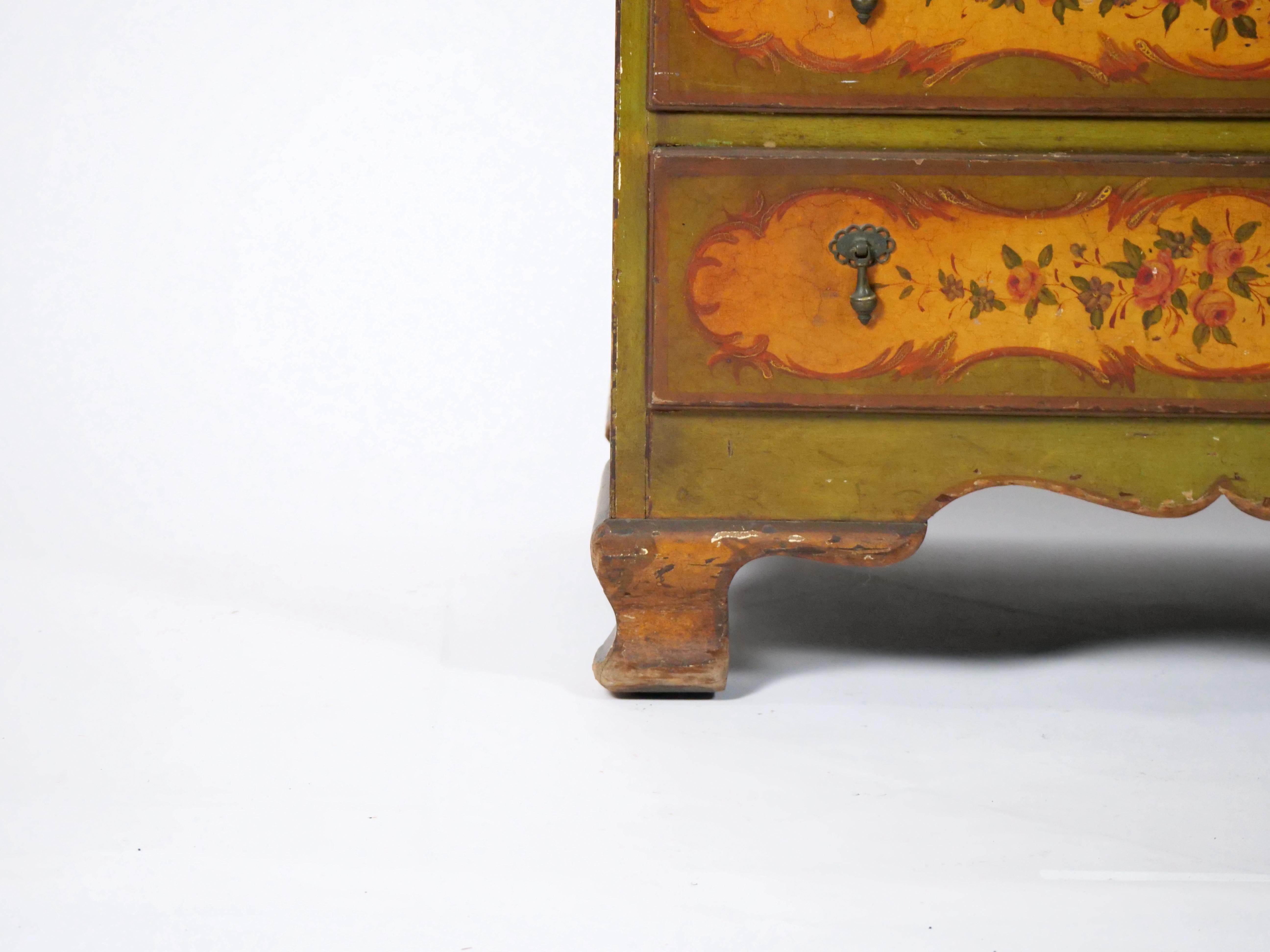 19th Century Venetian Italian Style Polychrome Secretary Bookcase 7