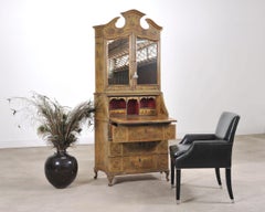 Scrivania libreria laccata veneziana del XIX secolo