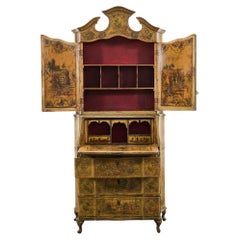 Scrivania libreria laccata veneziana del XIX secolo