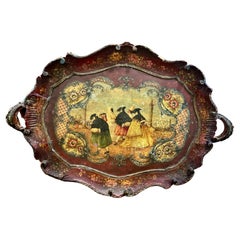 19th Century Venetian Lacquered Tray