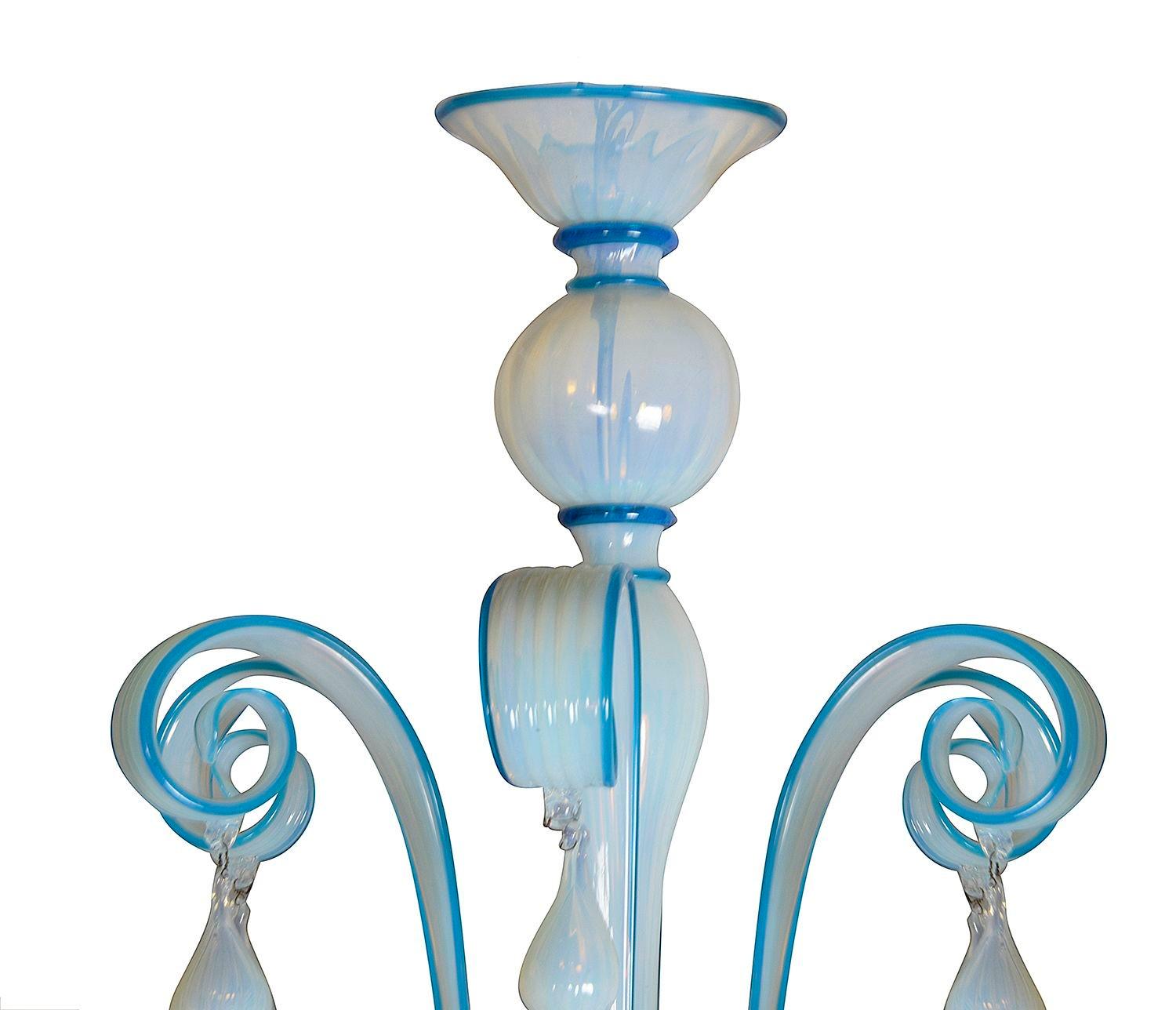 19th Century Venetian Marano glass chandelier. In Good Condition For Sale In Brighton, Sussex