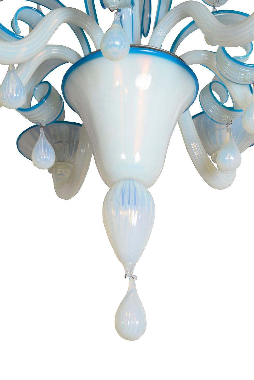 19th Century Venetian Marano glass chandelier. For Sale 2