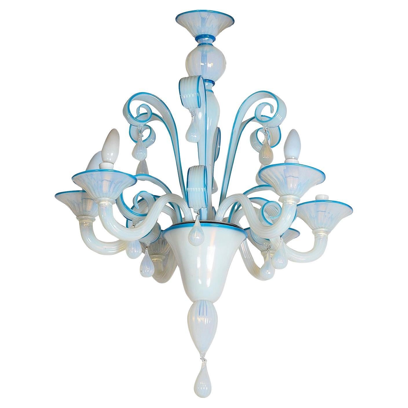 19th Century Venetian Marano glass chandelier. For Sale