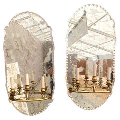 19th Century, Venetian Mirror and Bronze Sconces