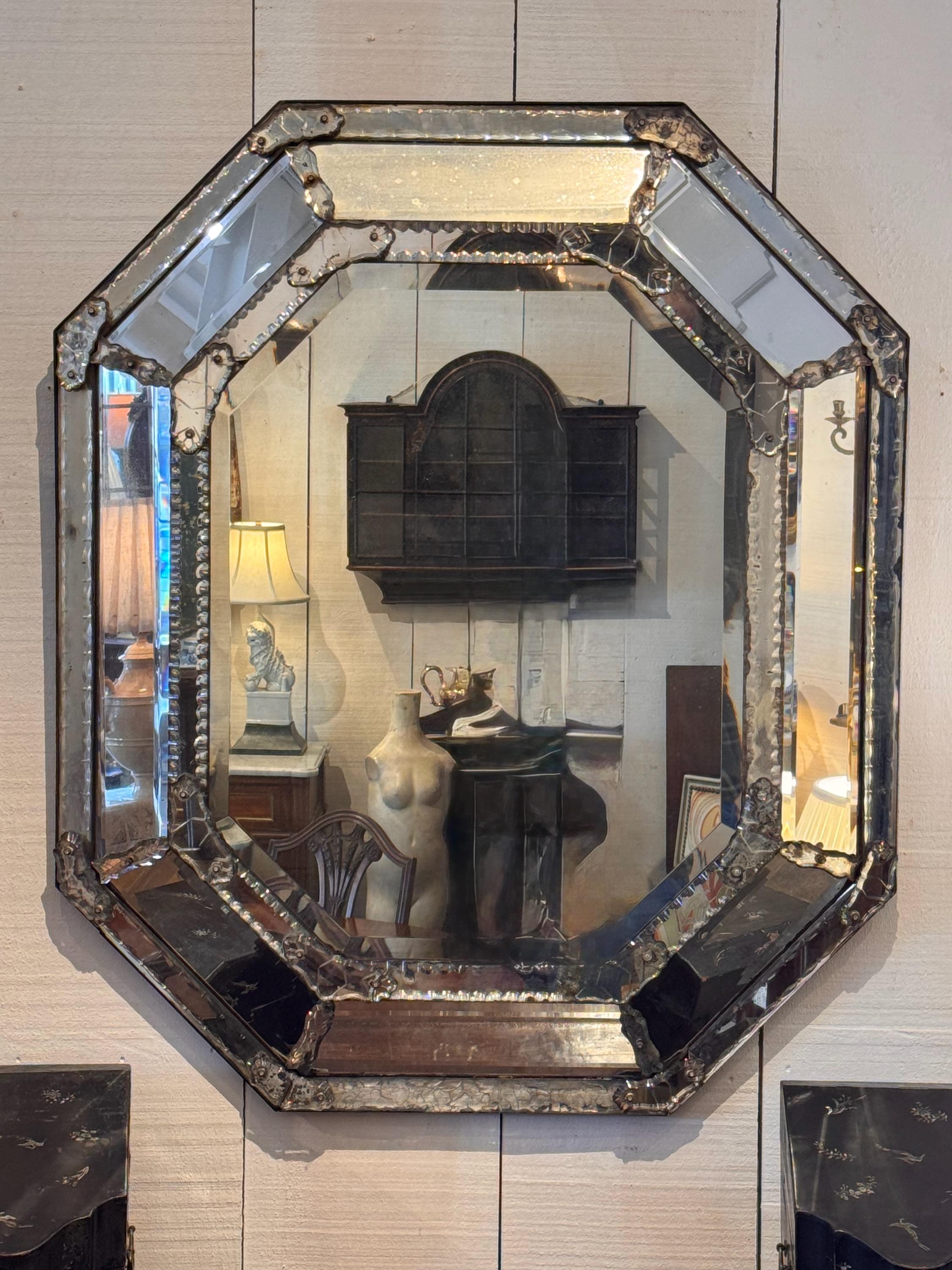 A big and bold Venetian mirror. Lots of style.