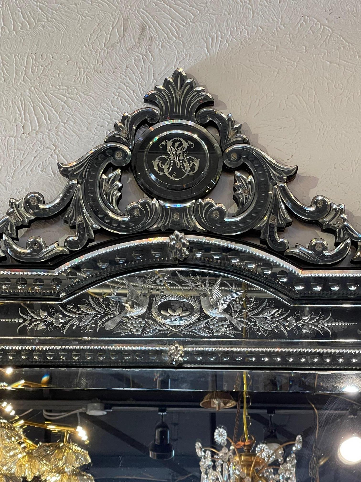 19th Century Venetian Mirror In Good Condition For Sale In Dallas, TX